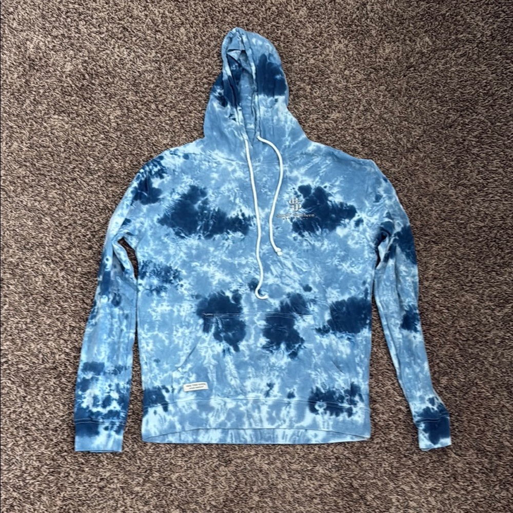 Simply Southern Blue Tie-Dye Hoodie Sweatshirt